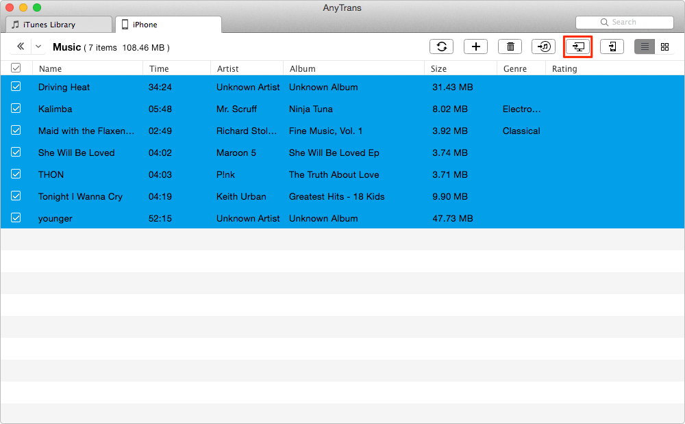 Transfer Music from iPhone to Computer