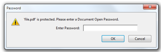 Password protected pdf
