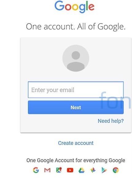 Login into Google Account