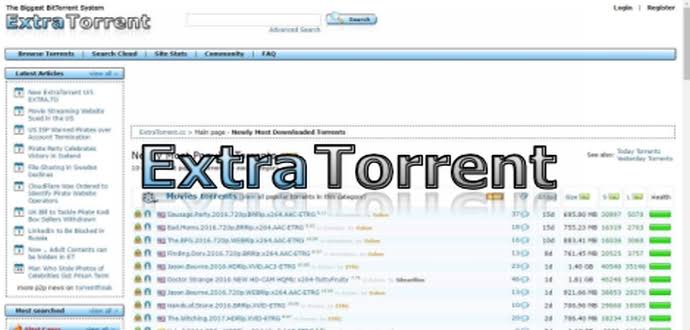 ExtraTorrent Book Torrent Site