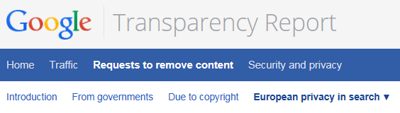 Internet Hacks Google Transparency report