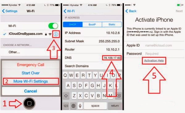 Bypass iCloud Activation DNS