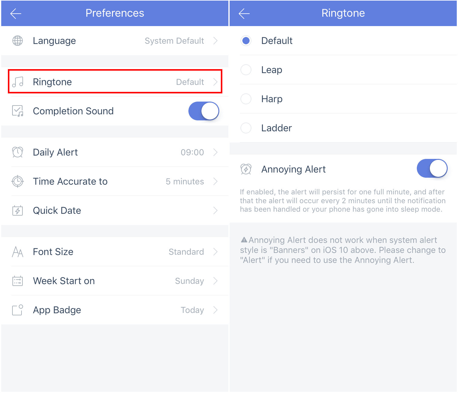 Setting Two Ringtones