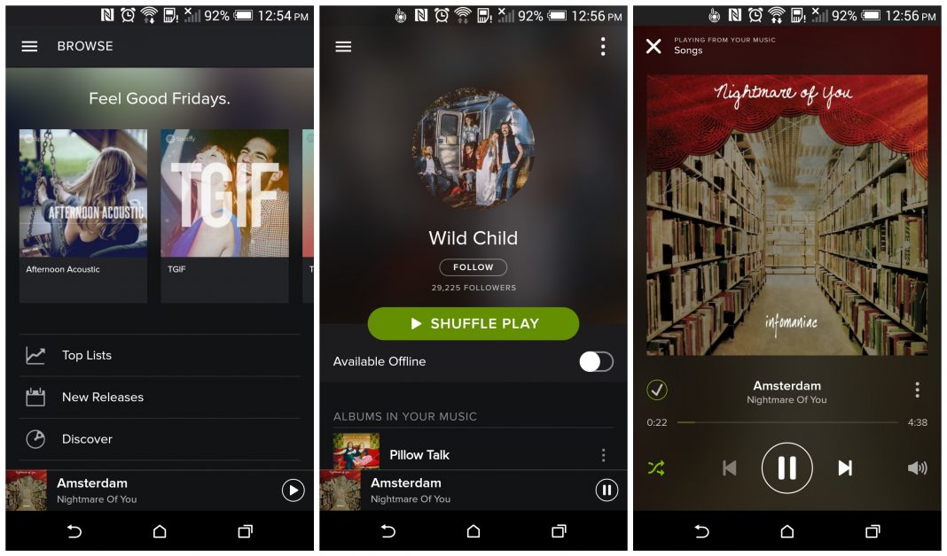 Spotify para Android ya no sufre de interrupciones en su nueva versión