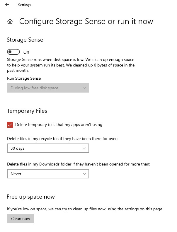 Free Up Disk Space